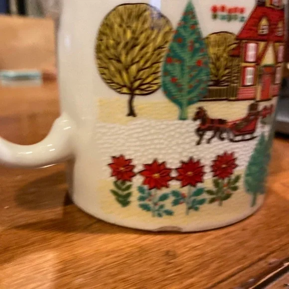 Vintage Otagiri Japan Gibson Greetings Coffee Mug Lot 5” Winter Holiday Scene - Picture 6 of 6